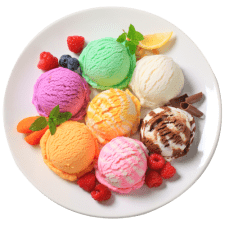 Bowl with ice cream